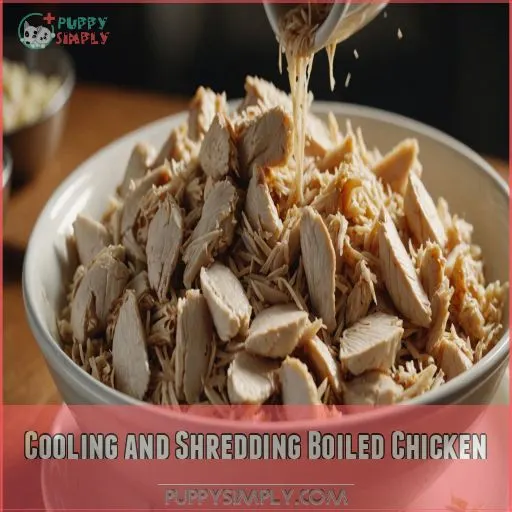 Cooling and Shredding Boiled Chicken