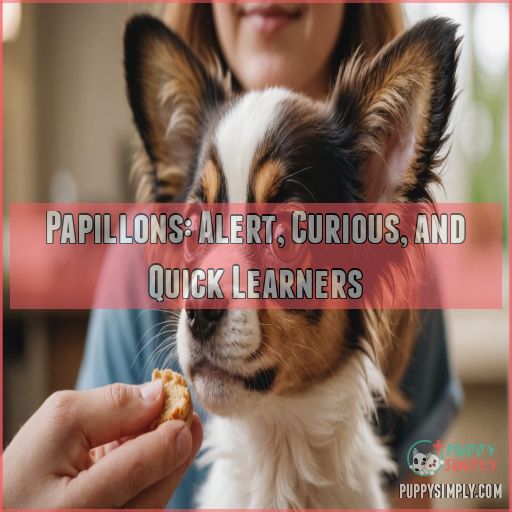 Papillons: Alert, Curious, and Quick Learners