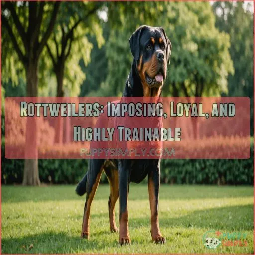 Rottweilers: Imposing, Loyal, and Highly Trainable