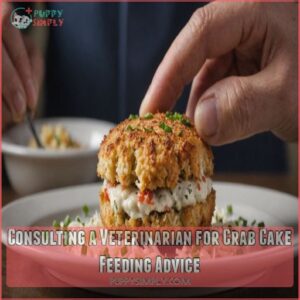 Consulting a Veterinarian for Crab Cake Feeding Advice