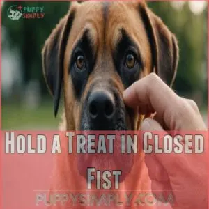 Hold a Treat in Closed Fist