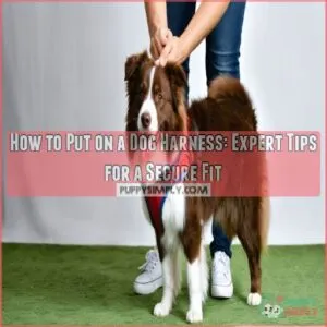 how to put on a dog harness