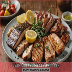 Lean Cooked Meats and Fish