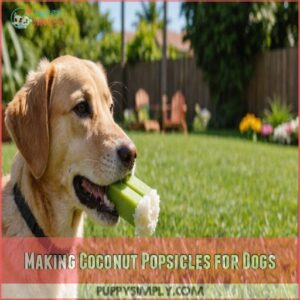 Making Coconut Popsicles for Dogs