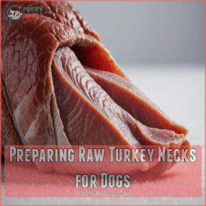 Preparing Raw Turkey Necks for Dogs