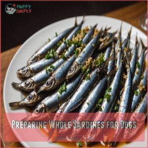 Preparing Whole Sardines for Dogs