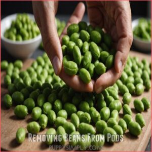 Removing Beans From Pods