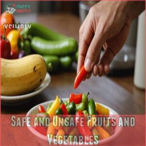 Safe and Unsafe Fruits and Vegetables