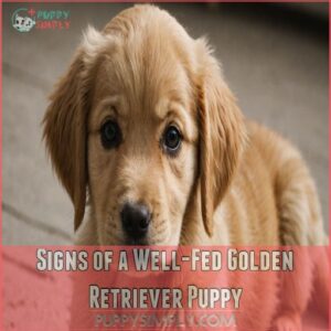 Signs of a Well-Fed Golden Retriever Puppy