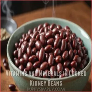 Vitamins and Minerals in Cooked Kidney Beans