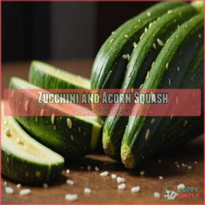 Zucchini and Acorn Squash