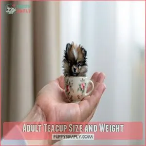 Adult Teacup Size and Weight