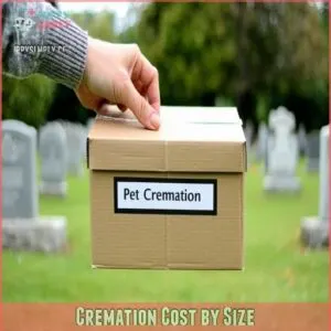 Cremation Cost by Size