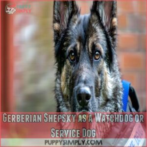 Gerberian Shepsky as a Watchdog or Service Dog