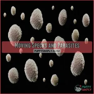 Moving Specks and Parasites