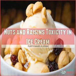 Nuts and Raisins Toxicity in Ice Cream