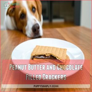 Peanut Butter and Chocolate Filled Crackers