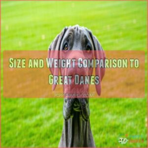 Size and Weight Comparison to Great Danes