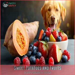 Sweet Potatoes and Fruits