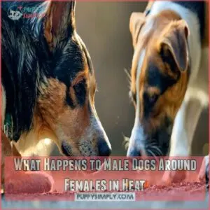 What Happens to Male Dogs Around Females in Heat