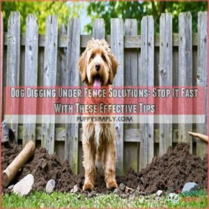 dog digging under fence solutions