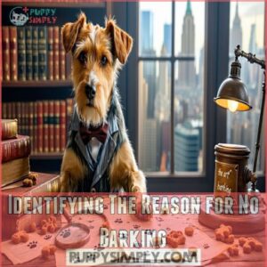 Identifying The Reason for No Barking