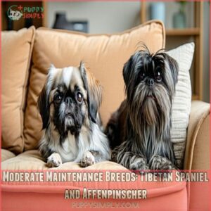 Moderate Maintenance Breeds: Tibetan Spaniel and Affenpinscher