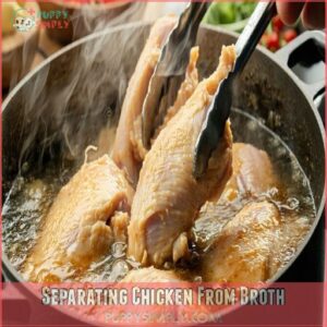 Separating Chicken From Broth