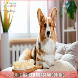 Long Haired Corgi Grooming