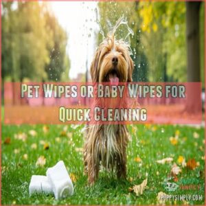 Pet Wipes or Baby Wipes for Quick Cleaning