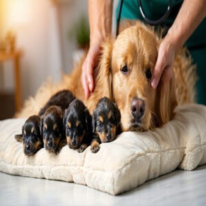 Seeking Veterinary Examination for The Mother and Surviving Puppies