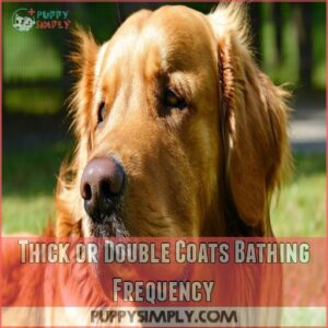 Thick or Double Coats Bathing Frequency