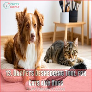 13. DakPets Deshedding Tool for Cats and Dogs