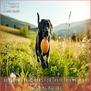 Labrador Retrievers for Their Friendly and Outgoing Nature