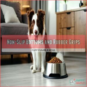 Non-Slip Bottoms and Rubber Grips