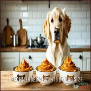 Recommended Amounts by Dog Size