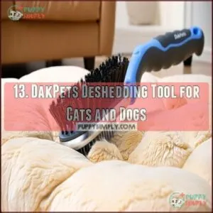 13. DakPets Deshedding Tool for Cats and Dogs