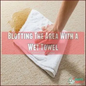 Blotting The Area With a Wet Towel