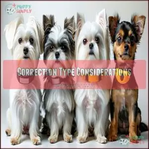Correction Type Considerations
