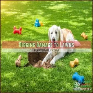 Digging Damage to Lawns