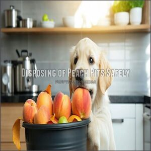 disposing of peach pits safely