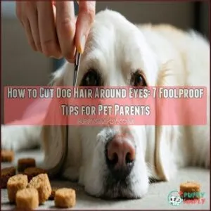 how to cut dog hair around eyes