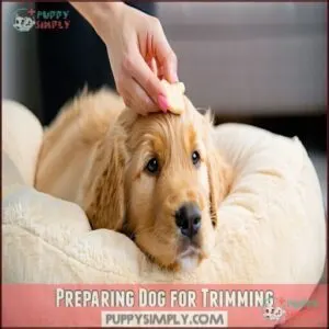 Preparing Dog for Trimming