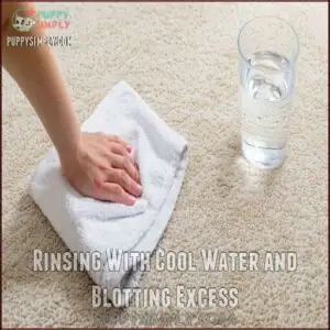 Rinsing With Cool Water and Blotting Excess