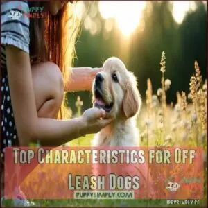 Top Characteristics for Off Leash Dogs