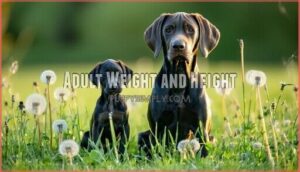 adult weight and height