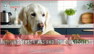 avoiding seasonings and toxic ingredients