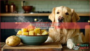 baked or boiled potatoes