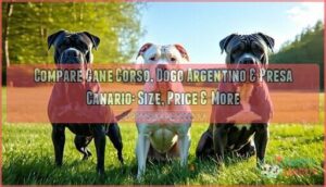 cane corso vs dogo argentino vs presa canario
