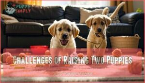 challenges of raising two puppies
